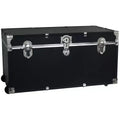 Seward Trunk 31" No Line Wheels Black: Universal Storage Footlocker Trunk with Wheels, 200 lb Capacity, 4.29 Volume