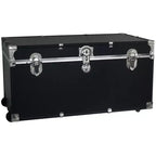 Seward Trunk 31" No Line Wheels Black: Universal Storage Footlocker Trunk with Wheels, 200 lb Capacity, 4.29 Volume