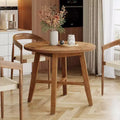 Lantine Solid Wood Round Dining Table for 2-4, 31.5-Inch Farmhouse Kitchen Table for Small Spaces, Dining Room, or Apartment
