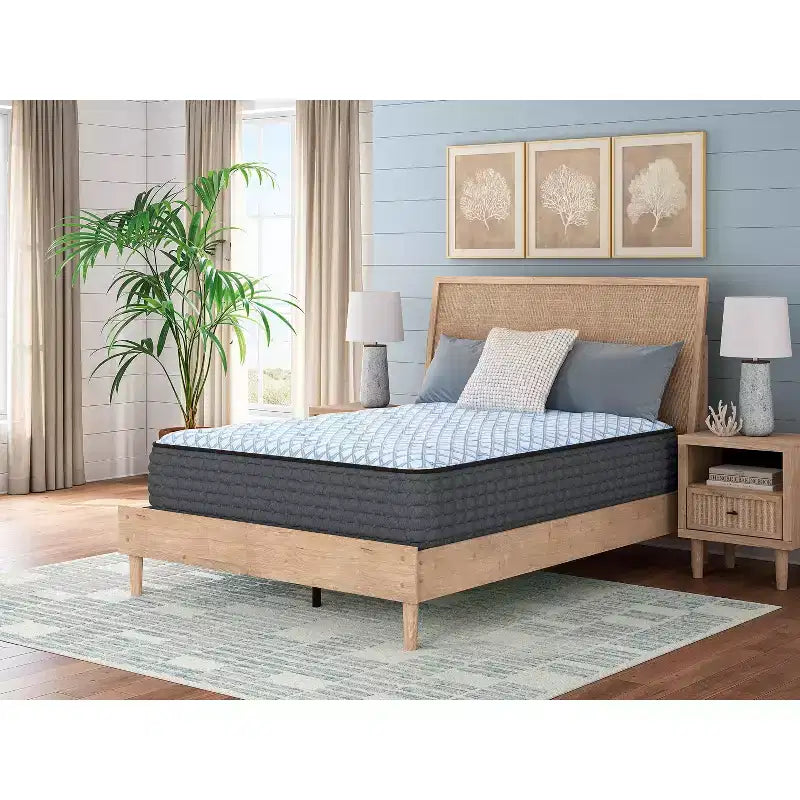 Signature Design by Ashley Destin Cove 15 Inch Plush Mattress, Hybrid with Memory Foam and Wrapped Coils