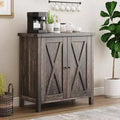 Buffet Cabinet, Sideboard with Storage  2-Piece Small Farmhouse Entryway Console with Doors & Adjustable Shelves, for Living Room, Dining Room