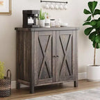 Buffet Cabinet, Sideboard with Storage  2-Piece Small Farmhouse Entryway Console with Doors & Adjustable Shelves, for Living Room, Dining Room