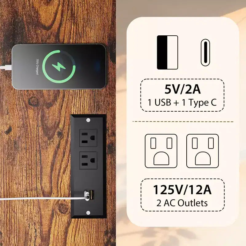 Mueble para TV de granja marrón con almacenamiento, apto para televisores de hasta 70 pulgadas