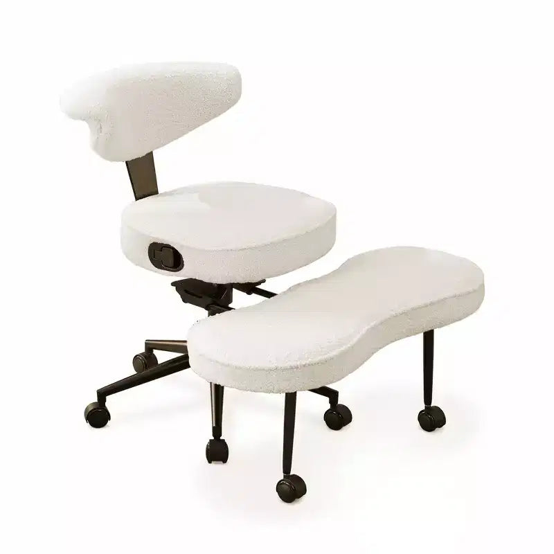 Ergonomic Kneeling Chair with Wheels, Cross Legged Office Chair, 360 Swivel, Adjustable Height Kneeling Desk Chairs, for Home, Living Room