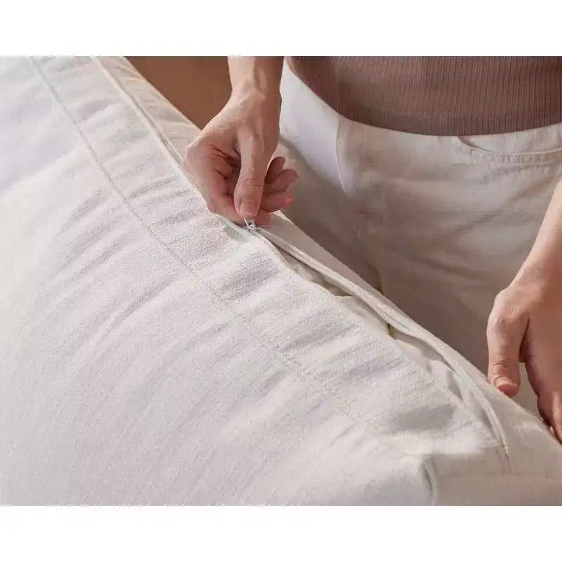 Sofá seccional modular de gran tamaño de 305 cm, lino/cuero sintético, 4 asientos