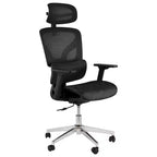 Ergonomic High Back Mesh Office Chair, Dynamic Lumbar Support, Sliding Seat, Headrest, Silent Castersfor Home, Office, Study