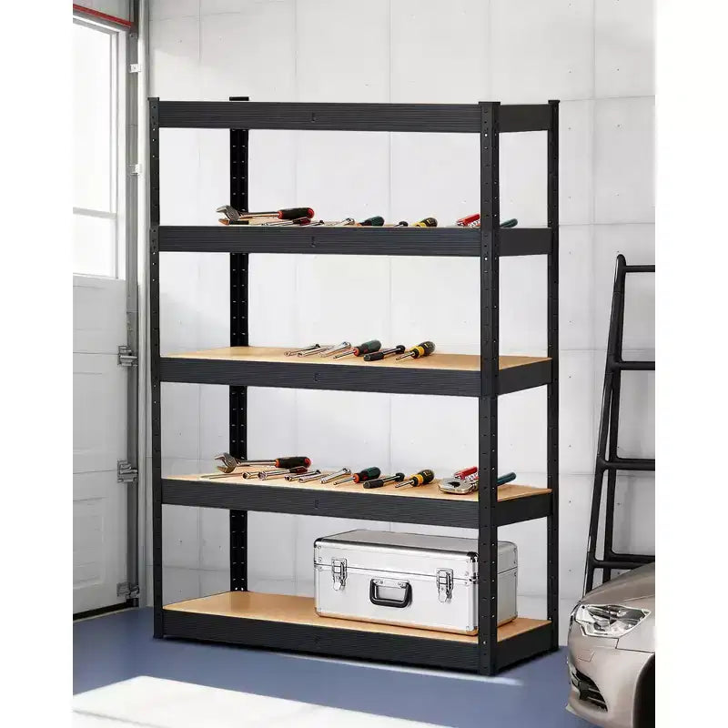 5-Tier Heavy Duty Garage Shelving Unit, Adjustable Metal Storage Rack, 3000 lbs Capacity Utility Shelves for Garage, Basement, Warehouse