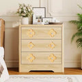 30.4 Bedroom Dresser, Chest of Drawers with 3 Decorative Drawers & Clothes Storage Cabinet, Ideal Drawer Organizer for Bedroom, Closet & Living Room
