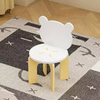 Juego de mesa redonda y 2 sillas blancas para niños, 3 piezas, edades 1 a 5