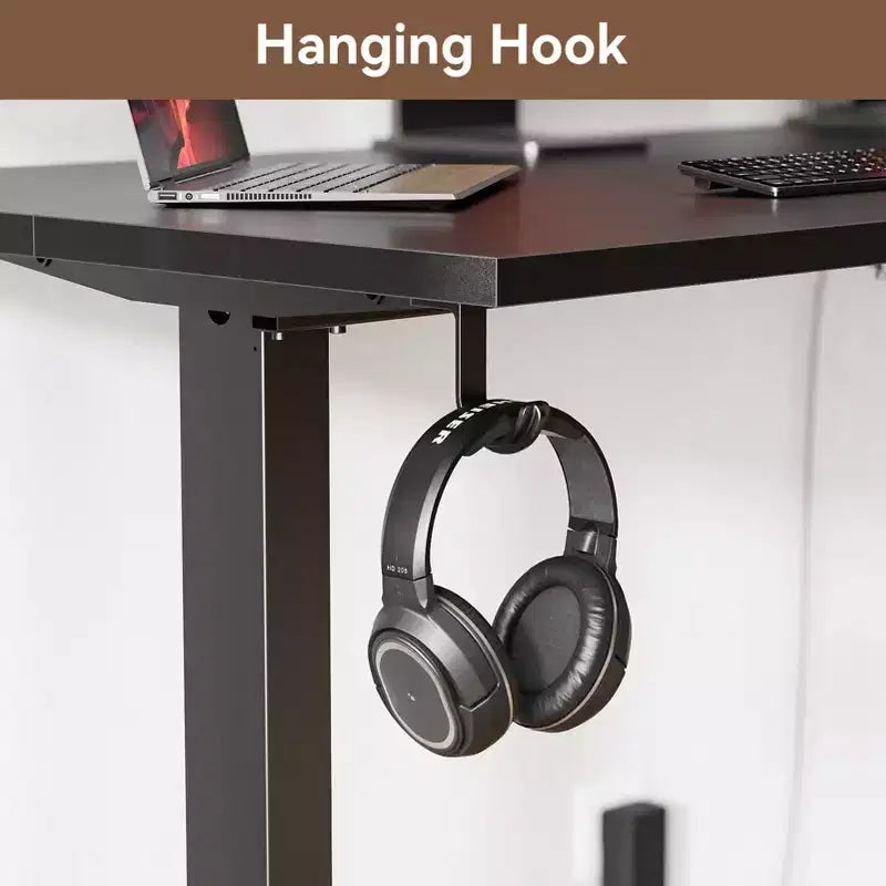 Escritorio eléctrico de pie negro, 160 cm de altura regulable, para un solo usuario