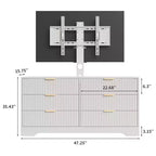 Mueble para TV con soporte – Negro / Blanco / Color madera, 6 cajones, para televisores de 32 a 85"