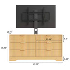 Mueble para TV con soporte – Negro / Blanco / Color madera, 6 cajones, para televisores de 32 a 85"