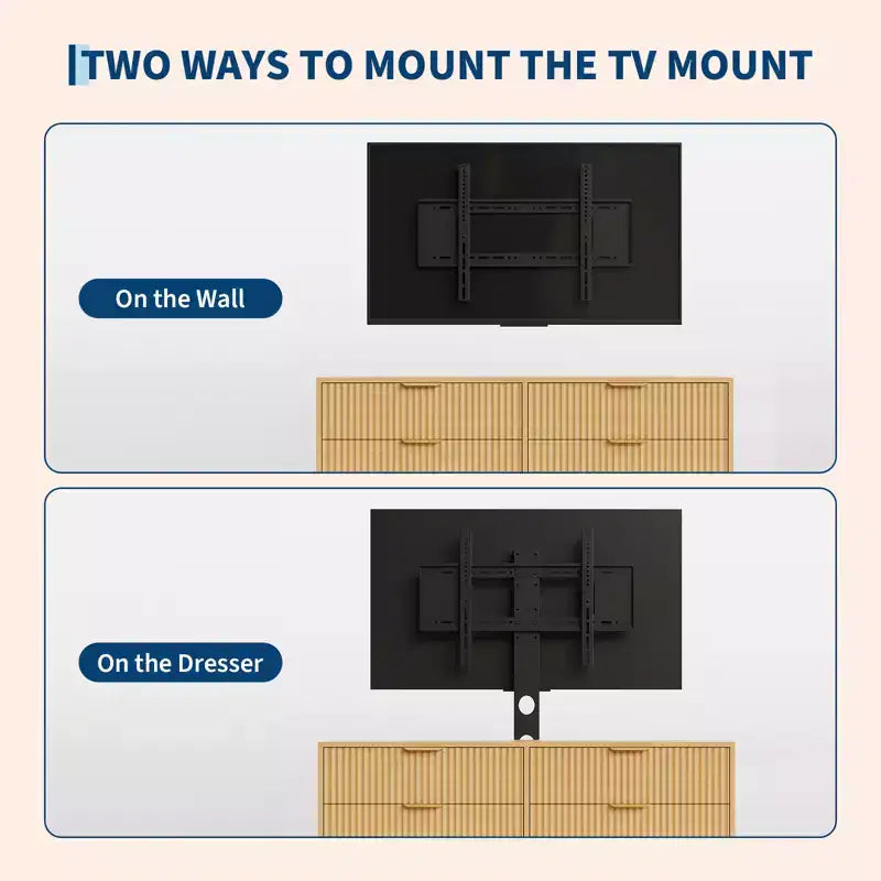 Mueble para TV con soporte – Negro / Blanco / Color madera, 6 cajones, para televisores de 32 a 85"