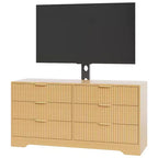 Mueble para TV con soporte – Negro / Blanco / Color madera, 6 cajones, para televisores de 32 a 85"