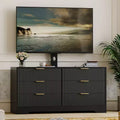 Mueble para TV con soporte – Negro / Blanco / Color madera, 6 cajones, para televisores de 32 a 85"