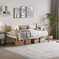 Heavy Duty Twin Size Metal Bed Frame with Headboard, Steel Slat Platform Bedframe, Space-Saving Design for Bedroom, Guest Room and Living Room