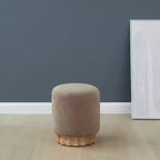 Puf redondo de Boucle – Marrón claro / Topo, Asiento individual
