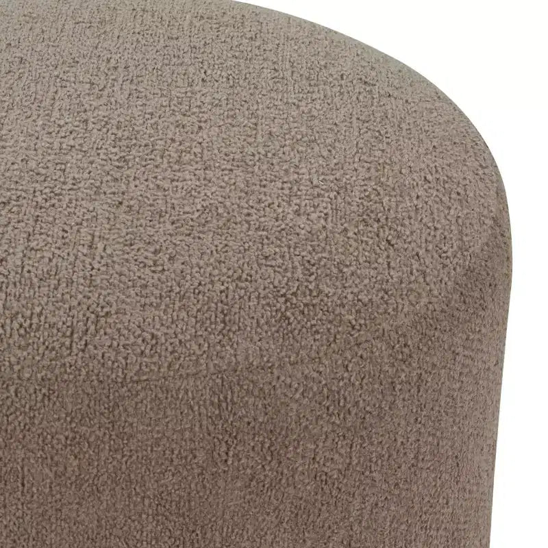 Puf redondo de Boucle – Marrón claro / Topo, Asiento individual