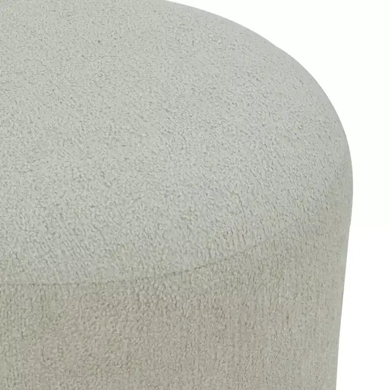 Puf redondo de Boucle – Marrón claro / Topo, Asiento individual