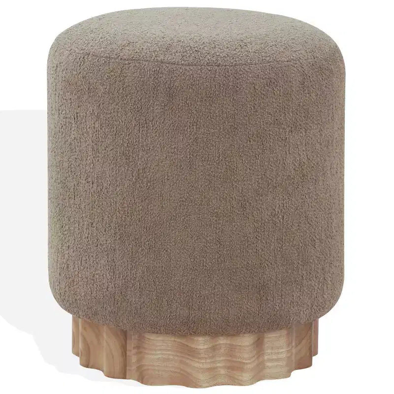 Nikolas Round Boucle Ottoman - SFV4862 - Safavieh Couture