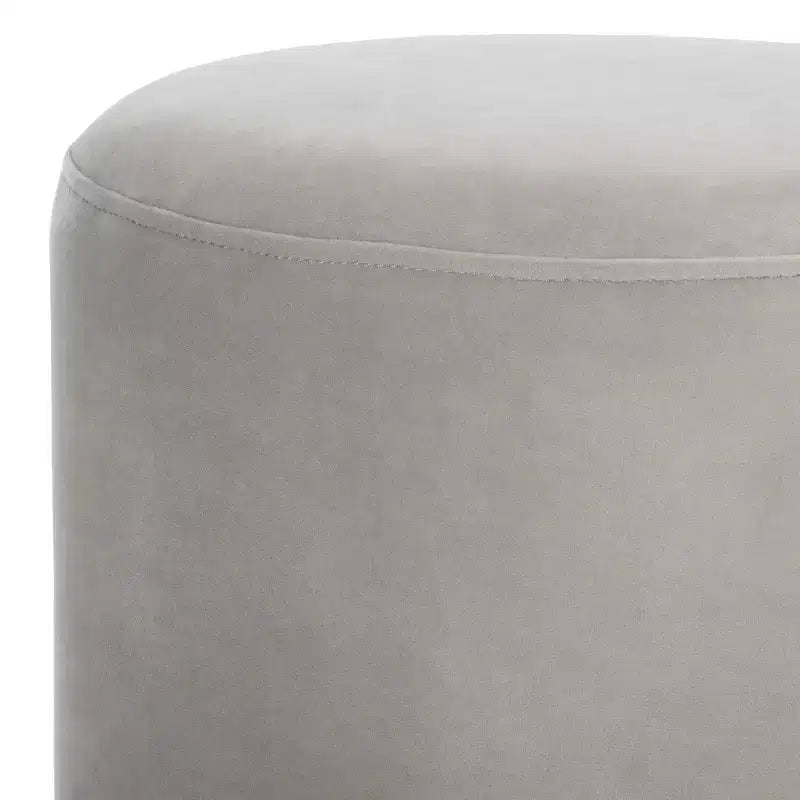Puf redondo de terciopelo con base de latón, asiento individual — Varios colores