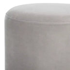 Puf redondo de terciopelo con base de latón, asiento individual — Varios colores