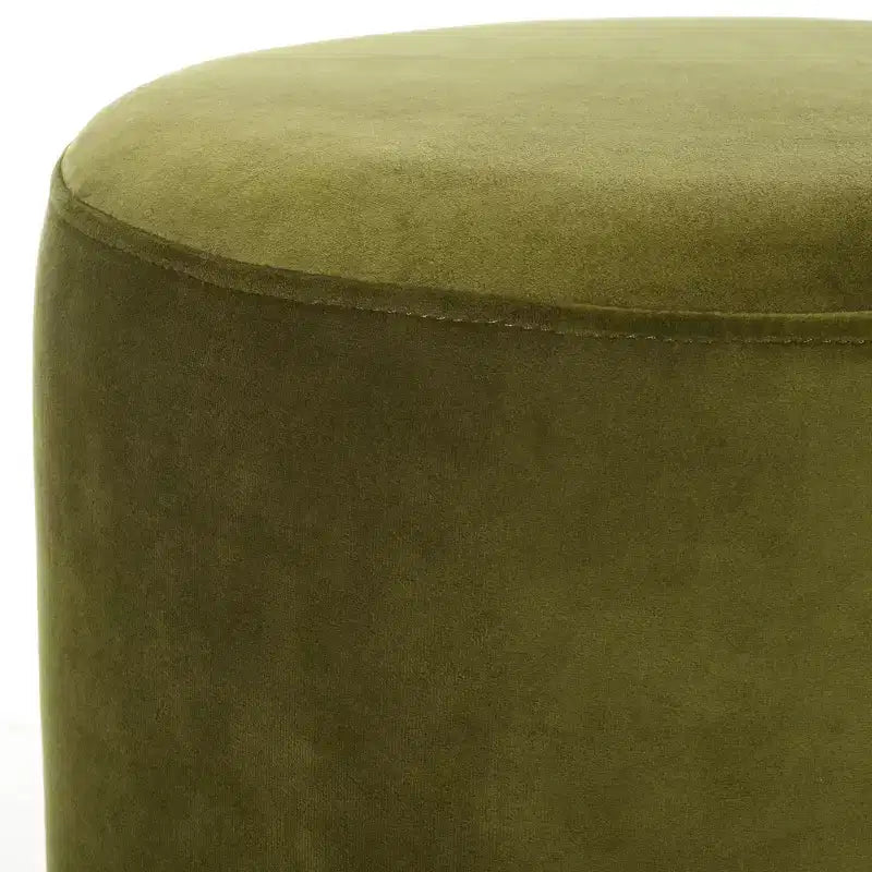Puf redondo de terciopelo con base de latón, asiento individual — Varios colores