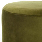 Puf redondo de terciopelo con base de latón, asiento individual — Varios colores