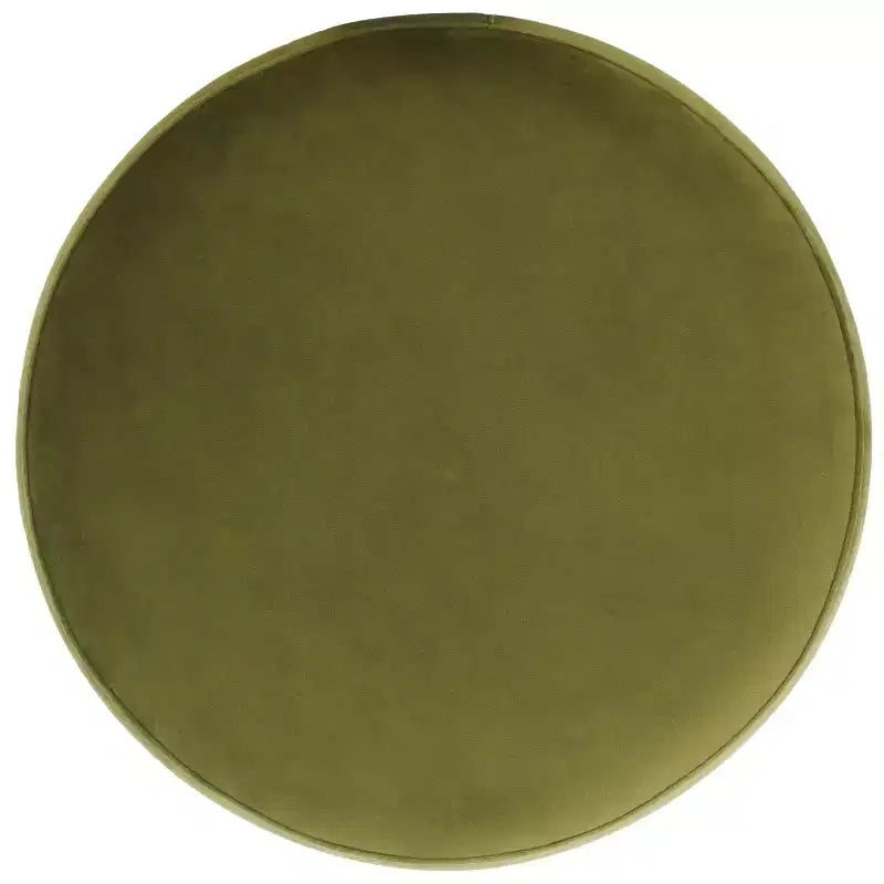 Puf redondo de terciopelo con base de latón, asiento individual — Varios colores