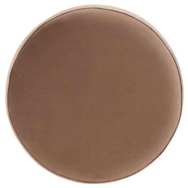 Puf redondo de terciopelo con base de latón, asiento individual — Varios colores