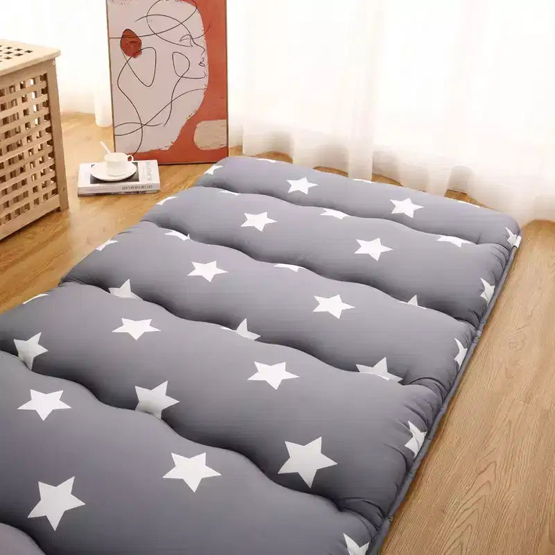 Japanese Futon Floor Mattress Full Size Foldable Tatami Sleeping Mat Thick Roll Up Floor Bed Portable Mattress for Guest Room Dorm Camping Grey
