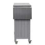 Isla de Cocina Plegable de Exterior con Almacenamiento Marrón/Gris/Natural – 1 Persona