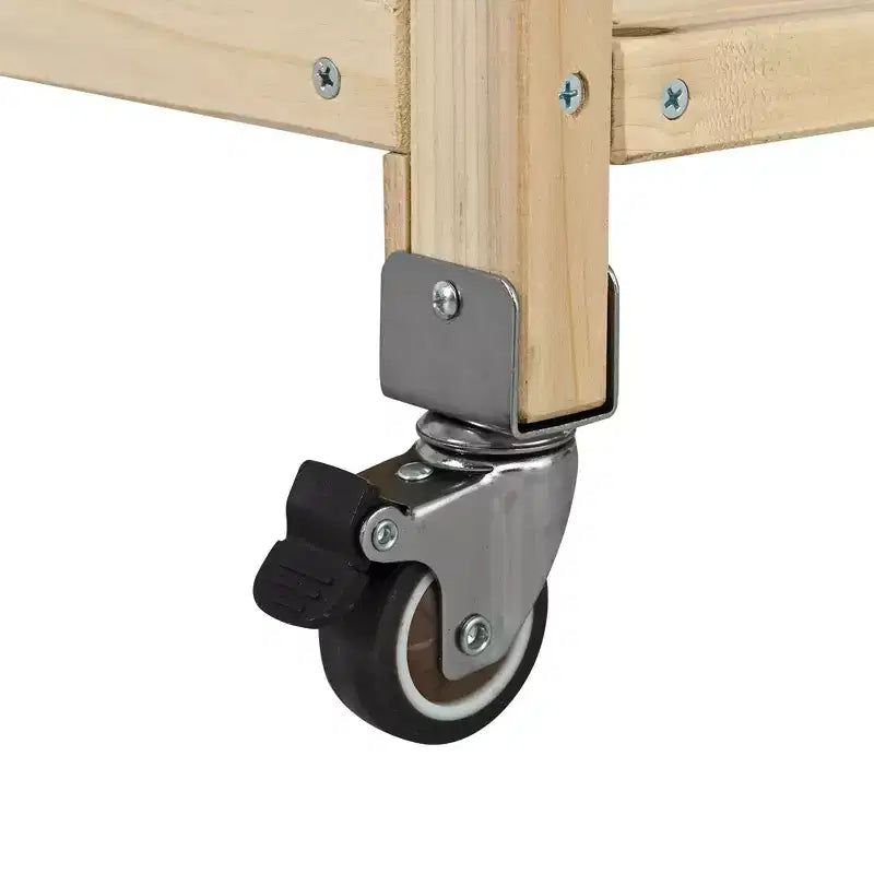 Isla de Cocina Plegable de Exterior con Almacenamiento Marrón/Gris/Natural – 1 Persona