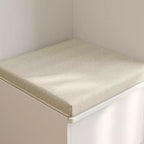 Mueble Esquinero Blanco con Puertas de Vidrio Estriado, 2 Cajones y Banco con Tapa Abatible – 1 Persona