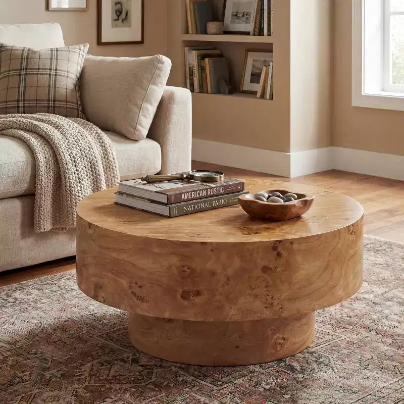 Christopher Knight Home Caelum Modern Round Coffee Table with Thick Top