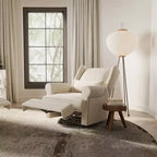 Sillón Giratorio Reclinable Color Beige / Marrón / Gris Claro, 1 Asiento