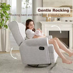 Sillón Giratorio Reclinable Color Beige / Marrón / Gris Claro, 1 Asiento