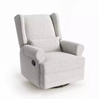 Sillón Giratorio Reclinable Color Beige / Marrón / Gris Claro, 1 Asiento