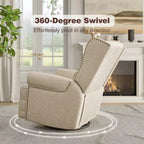 Sillón Giratorio Reclinable Color Beige / Marrón / Gris Claro, 1 Asiento