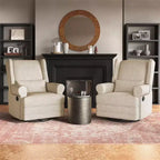 Sillón Giratorio Reclinable Color Beige / Marrón / Gris Claro, 1 Asiento
