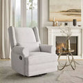 Sillón Giratorio Reclinable Color Beige / Marrón / Gris Claro, 1 Asiento