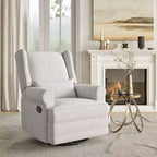 Sillón Giratorio Reclinable Color Beige / Marrón / Gris Claro, 1 Asiento