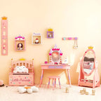 Banco de almacenamiento infantil Pink Crown – Asiento individual
