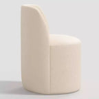 Silla de comedor sin brazos de terciopelo negro/perla/blanco/oliva/cacao, asientos para 1