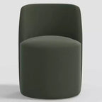 Silla de comedor sin brazos de terciopelo negro/perla/blanco/oliva/cacao, asientos para 1