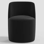 Silla de comedor sin brazos de terciopelo negro/perla/blanco/oliva/cacao, asientos para 1