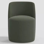 Silla de comedor sin brazos de terciopelo negro/perla/blanco/oliva/cacao, asientos para 1