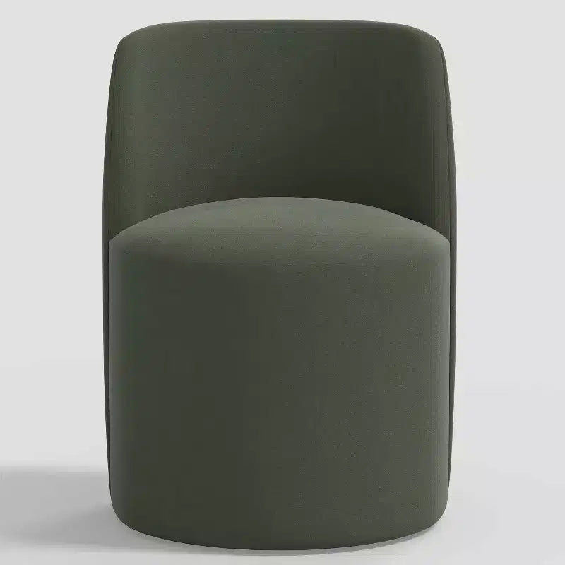 Silla de comedor sin brazos de terciopelo negro/perla/blanco/oliva/cacao, asientos para 1