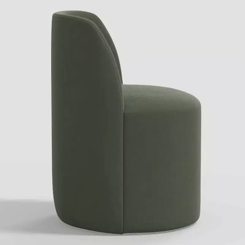 Silla de comedor sin brazos de terciopelo negro/perla/blanco/oliva/cacao, asientos para 1
