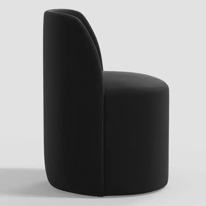 Silla de comedor sin brazos de terciopelo negro/perla/blanco/oliva/cacao, asientos para 1